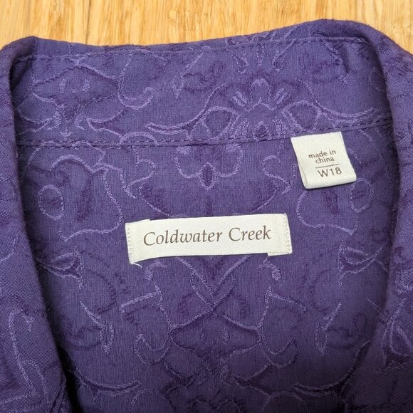 Coldwater Creek Royal Purple Textured Jacket Size W18 - Picture 7 of 11